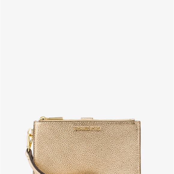 Adele Metallic Pebbled Leather Smartphone Wristlet - Picture 2 of 4